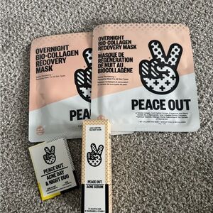 Peace Out Overnight Bio-Collagen Recovery Mask + Acne Serum